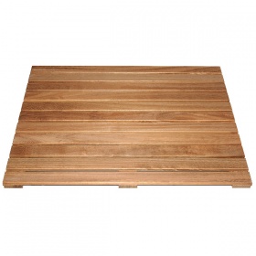 Lesen podstavek za tuš iz lesa IROKO, 100 x 80 cm
