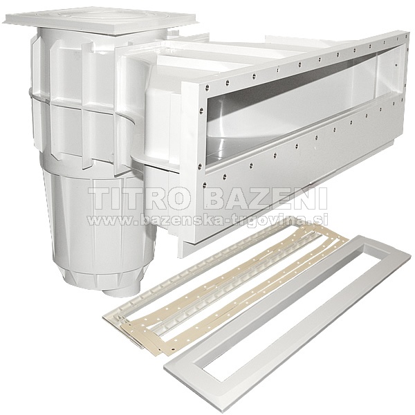 Skimmer POOL'S EXTRA LARGE 790 x 90 z ekstra nizko in široko odprtino