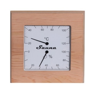 HIGROMETER-TERMOMETER lesen kvadraten - RDEČA CEDRA