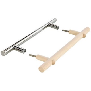 Inox in lesen ročaj za suho savno  - komplet
