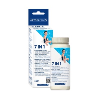 Testni lističi za analizo bazenske vode 7 v 1