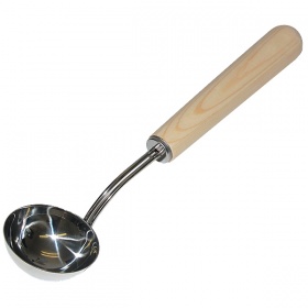 Zajemalka za savno - INOX z lesenim ročajem