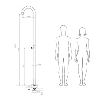 zunanji tuši za okolico bazena